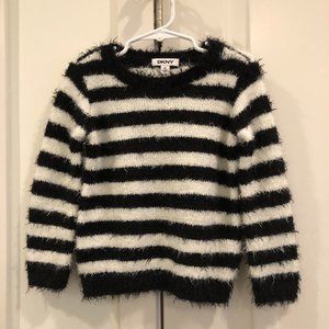 DKNY Fuzzy Stripe Sweater